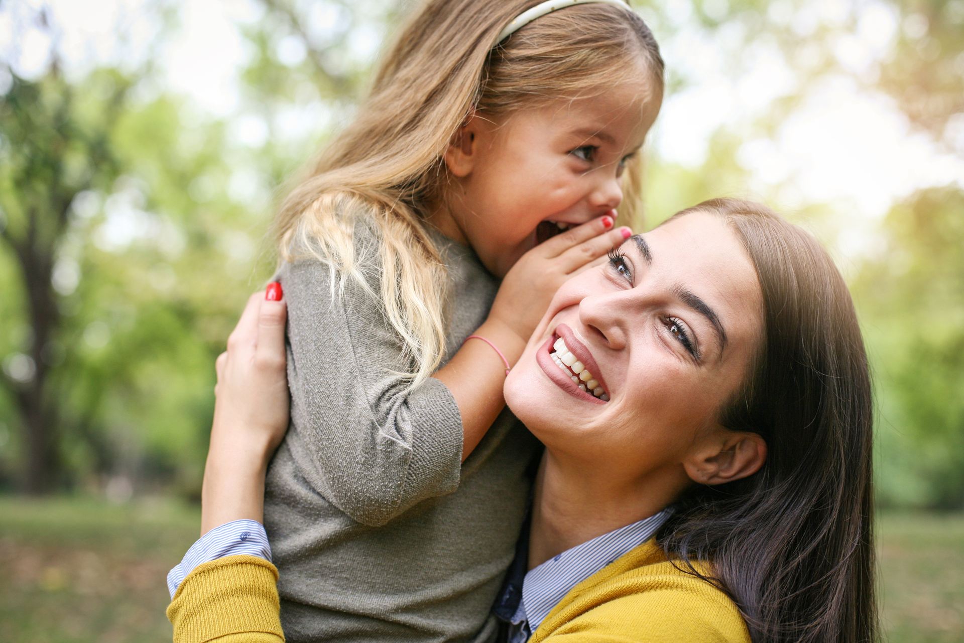 Happy mother and child