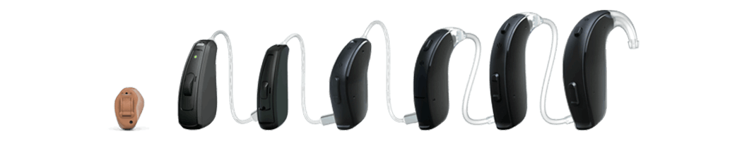 Linea completa di apparecchi acustici RIE personalizzati